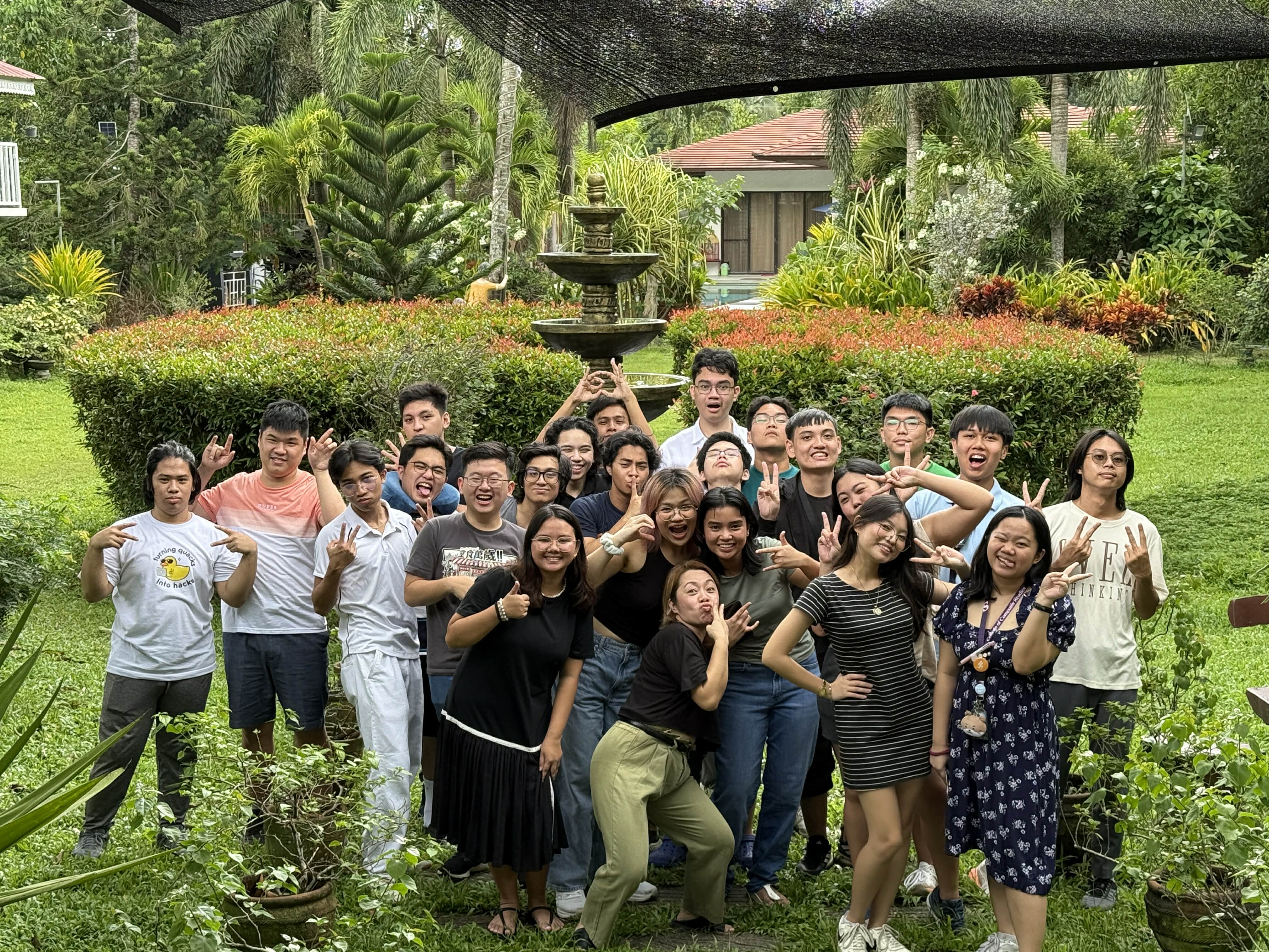 A collage of group photos with friends and organizations